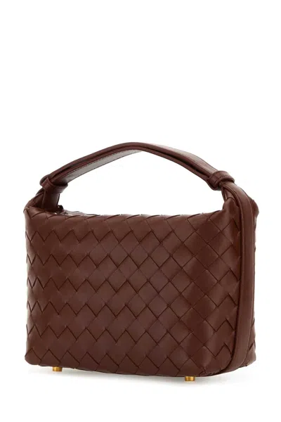 Bottega Veneta Women Brick Nappa Leather Mini Wallace Handbag In Red