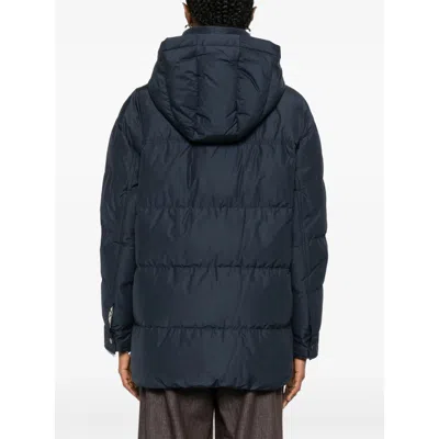 Brunello Cucinelli Hooded Flap-pocket Jacket In Blue