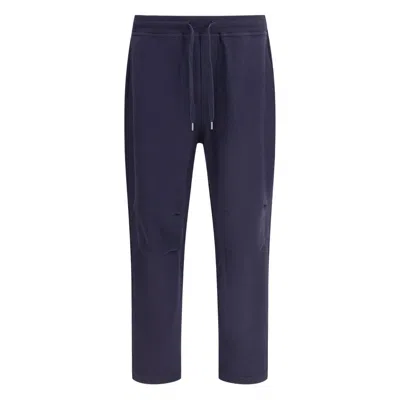 Brunello Cucinelli Blue Trousers - Cropped Trousers Men In Blue