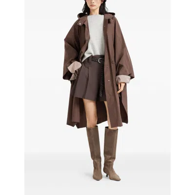 Brunello Cucinelli Cashmere Sweater With Monili In Gray