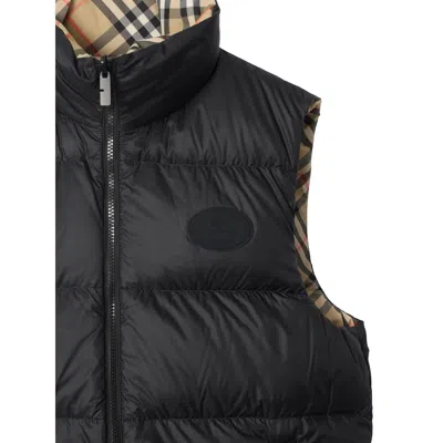 Burberry Snoshill Reversible Check Puffer Gilet Clothing In Multi