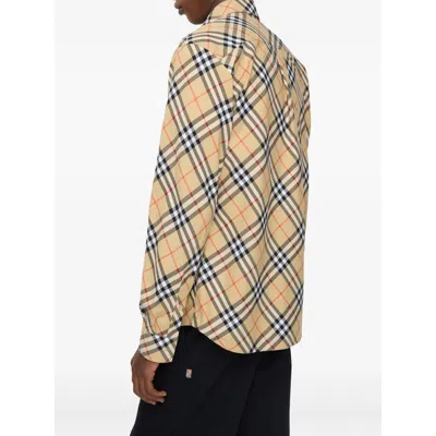 Burberry Roan Relaxed Fit Check Cotton Flannel Shirt Clothing In Brown