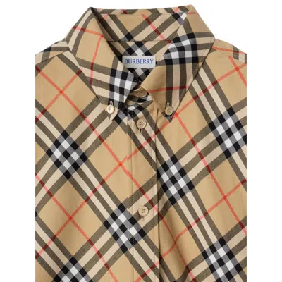 Burberry Roan Relaxed Fit Check Cotton Flannel Shirt Clothing In Brown