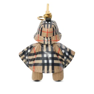 Burberry Thomas Bear Check-pattern Keyring In Brown