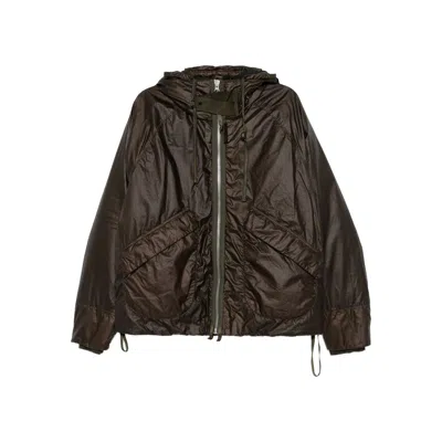 C.p. Company Hooded Drawstring Jacket In Brown