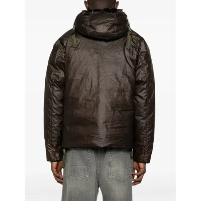 C.p. Company Hooded Drawstring Jacket In Brown