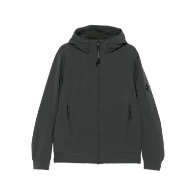C.p. Company Hooded Zip-front Jacket In Gray