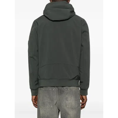 C.p. Company Hooded Zip-front Jacket In Gray