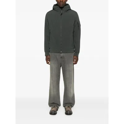 C.p. Company Hooded Zip-front Jacket In Gray