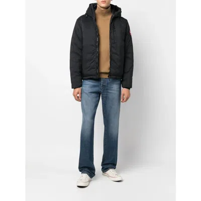 Canada Goose Insulated Jackets Featuring Hood And Pockets In Black