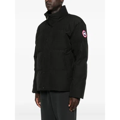 Canada Goose Bayview Logo Patch Down Jacket In Black