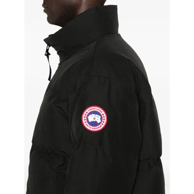 Canada Goose Bayview Logo Patch Down Jacket In Black