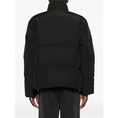 Canada Goose Bayview Logo Patch Down Jacket In Black