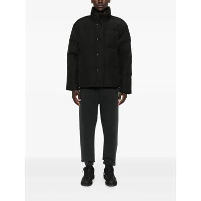 Canada Goose Bayview Logo Patch Down Jacket In Black