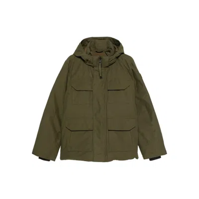 Canada Goose Army Green Cotton Blend Maitland Down Jacket In Green