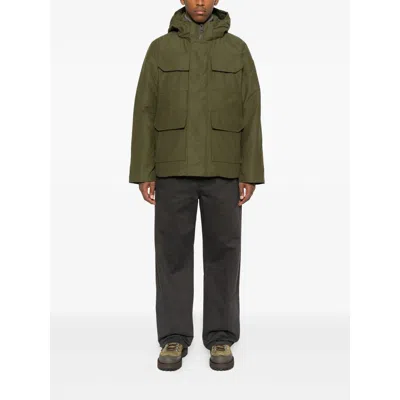 Canada Goose Army Green Cotton Blend Maitland Down Jacket In Green