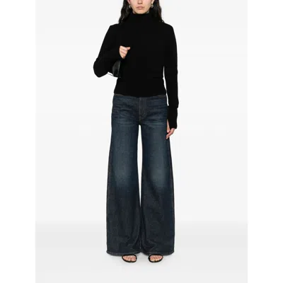 Carven Long-sleeved Knitted Cardigan In Black