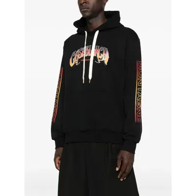 Casablanca Printed Hooded Sweatshirt In Black