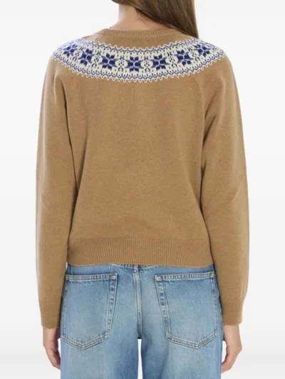 Celine Women Cashmere Crewneck Sweater In Gold
