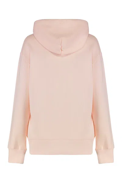 Autry Logo Hooded Sweatshirt Long Sleeves In Pink