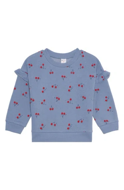 Petit Lem Kids' Print Sweatshirt & Sweatpants Set In Blue