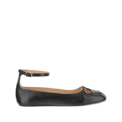 Chloé Black Misty Ballerinas In Black