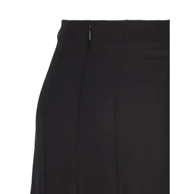 Chloé Maxi Skirt With Sheer Overlay And Flowy Design In Black