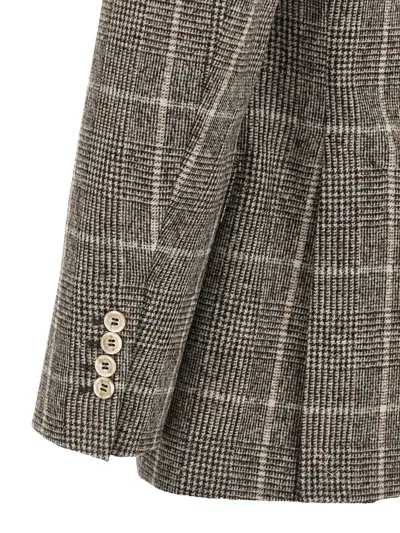Brunello Cucinelli Wool Deconstructed Jacket In Brown