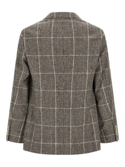 Brunello Cucinelli Wool Deconstructed Jacket In Brown