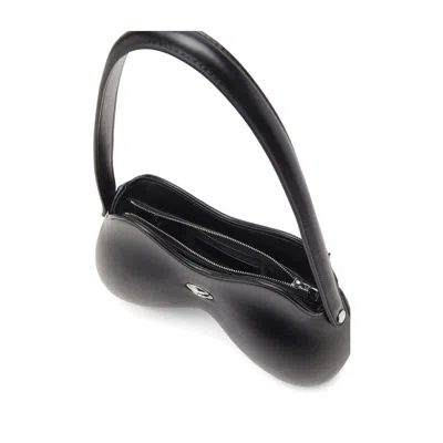 Diesel Double-d-shoulder Bag In Pu In Black