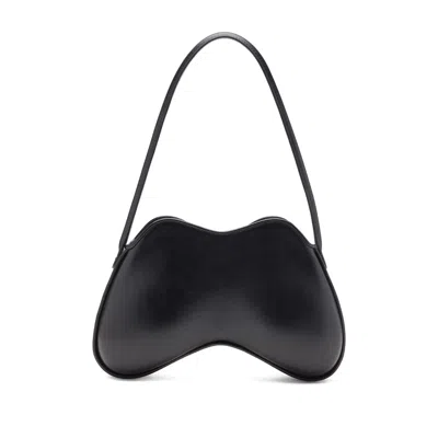 Diesel Double-d-shoulder Bag In Pu In Black