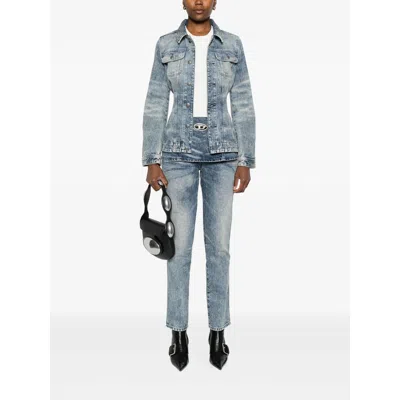 Diesel Tailored Blazer Featuring Chest Pockets And Long Sleeves In Blue