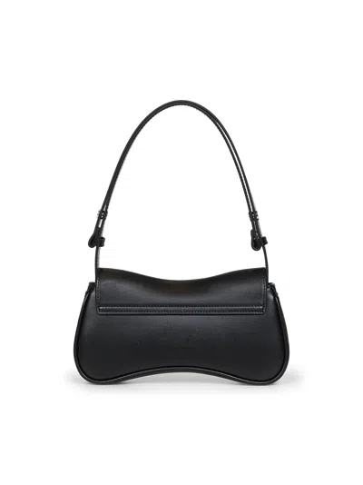 Diesel Curved Silhouette Clutch With Adjustable Strap In Black