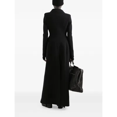 Dolce & Gabbana Double-breasted Coat In Black
