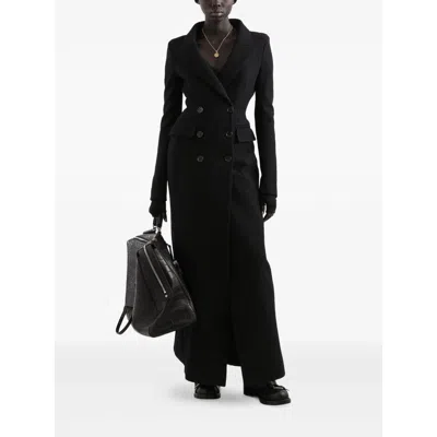 Dolce & Gabbana Double-breasted Coat In Black