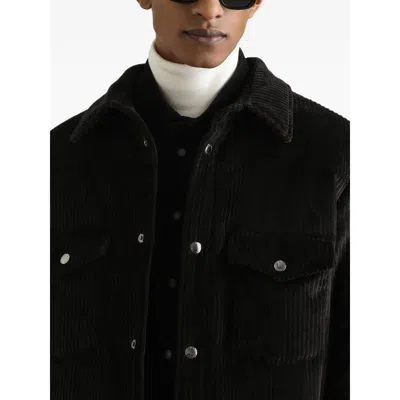 Dolce & Gabbana Padded And Quilted Velvet Shirt Jacket In Black