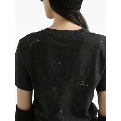Dolce & Gabbana Graphic Print Cotton T-shirt With Ribbed Neck In Black