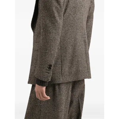 Dolce & Gabbana Single-breasted Felted Jacket In Brown