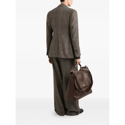 Dolce & Gabbana Single-breasted Felted Jacket In Brown