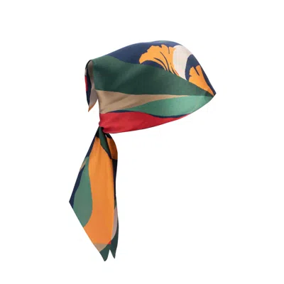 Sibi Hats Women's Masha – Floral Silk Bandana Strapless Top In Red