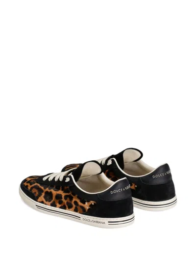 Dolce & Gabbana Saint Tropez Light Leather Sneakers In Multi