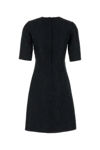 Dolce & Gabbana Women Black Brocade Dress In Black