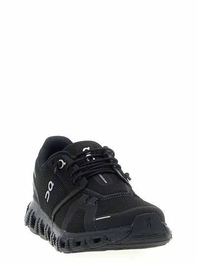 On Womens Cloud 6 Mesh Low-top Trainers Black Black F In Black
