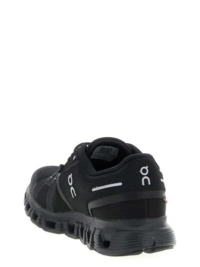 On Womens Cloud 6 Mesh Low-top Trainers Black Black F In Black