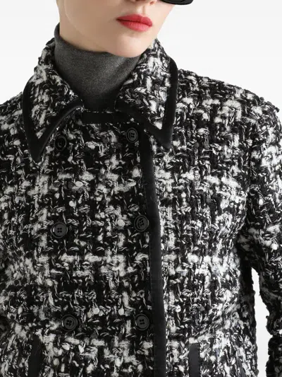 Dolce & Gabbana Women Wool Blend Tweed Jacket In Black