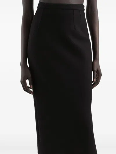 Dolce & Gabbana Women Wool Pencil Skirt In Black