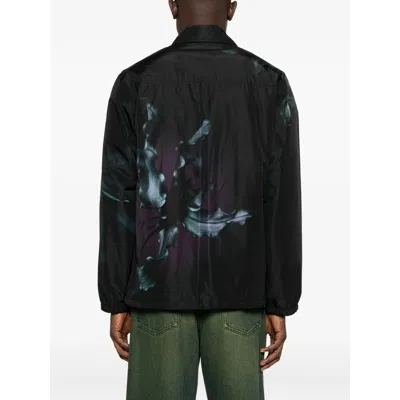 Dries Van Noten Floral Print Blazer Long Sleeves In Black