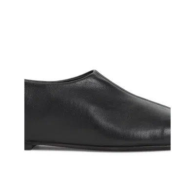 Dries Van Noten Soft Black Leather Loafers With Squared Toe In Black