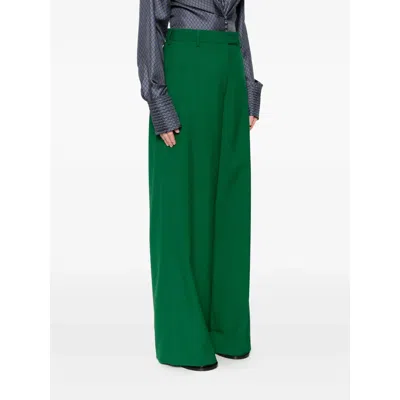 Dries Van Noten Belt Loop Track Pants In Green