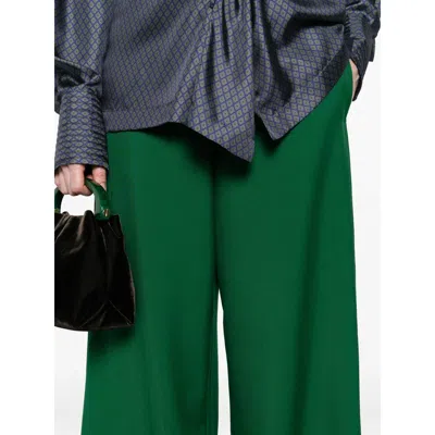 Dries Van Noten Belt Loop Track Pants In Green